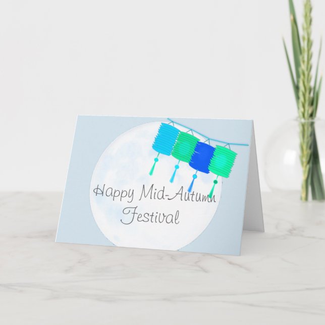 Måne-festivalen (kinesiska höstfestivalen Hälsning Kort (Framsida)
