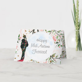 Måne-festivalen (kinesiska höstfestivalen Hälsning Kort