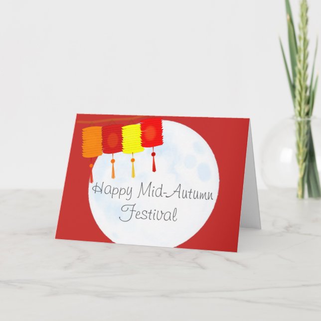 Måne-festivalen (kinesiska höstfestivalen Hälsning Kort (Framsida)