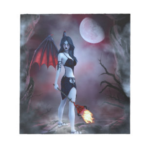 Måne fire Succubus Anteckningsblock