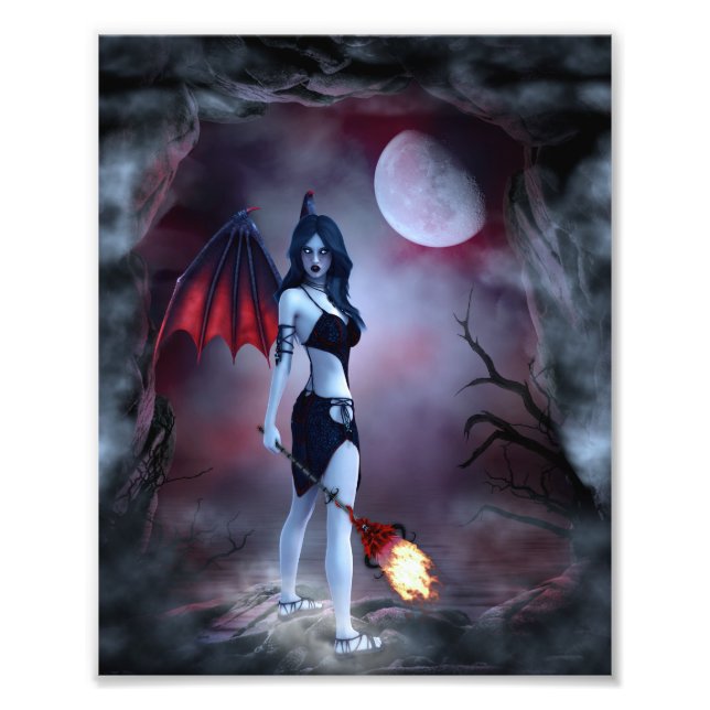 Måne fire Succubus Fototryck (Framsidan)