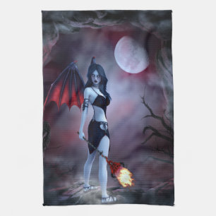 Måne fire Succubus Kökshandduk