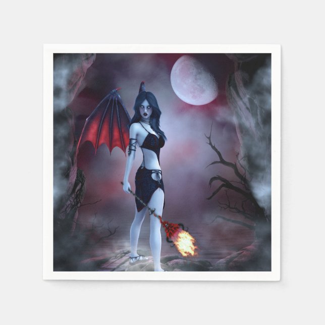 Måne fire Succubus Pappersservett (Framsidan)