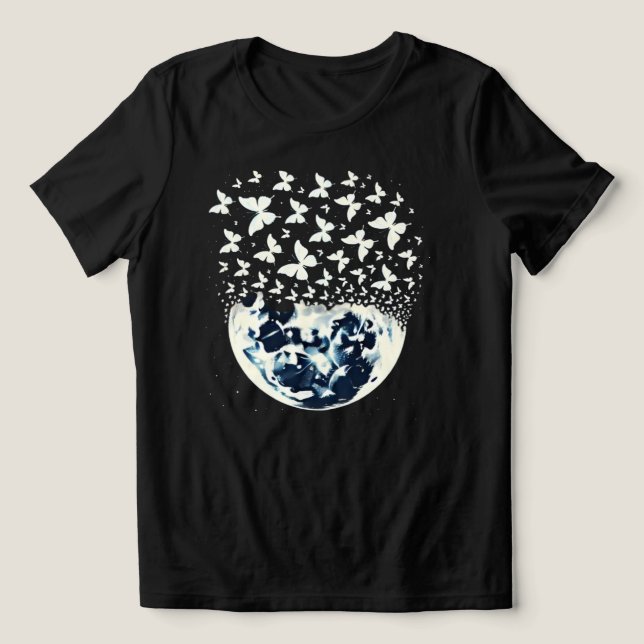 Måne-fjäril T Shirt (Design Framsida)