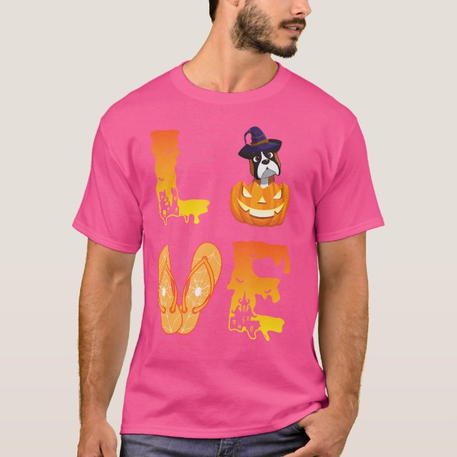 Måne Flip Flop Fladdermus Spider Pumpkin Kärlek Bo T Shirt (Framsida)