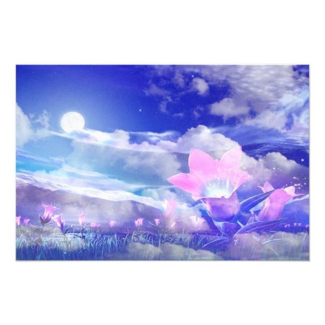 Måne Flower Fototryck (Framsidan)
