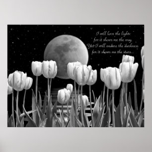 Måne Flowers Poster
