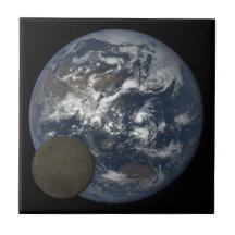 Måne flytta framför jordens DSCOVR-bild