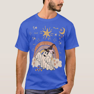Måne för Halloween, härdad Groovy-Blommigt, Cute G T Shirt