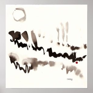 Måne Forest Art-utskrift Poster