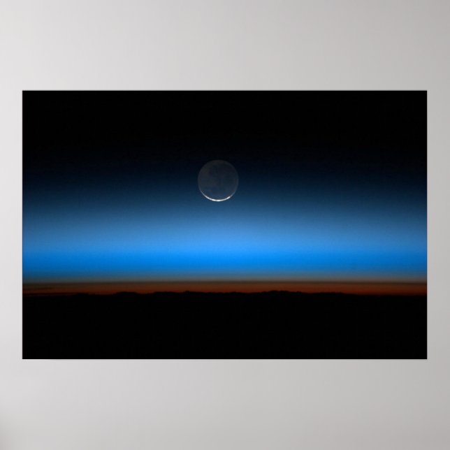 Måne från rymd-Kanvastrycket Poster (Framsidan)