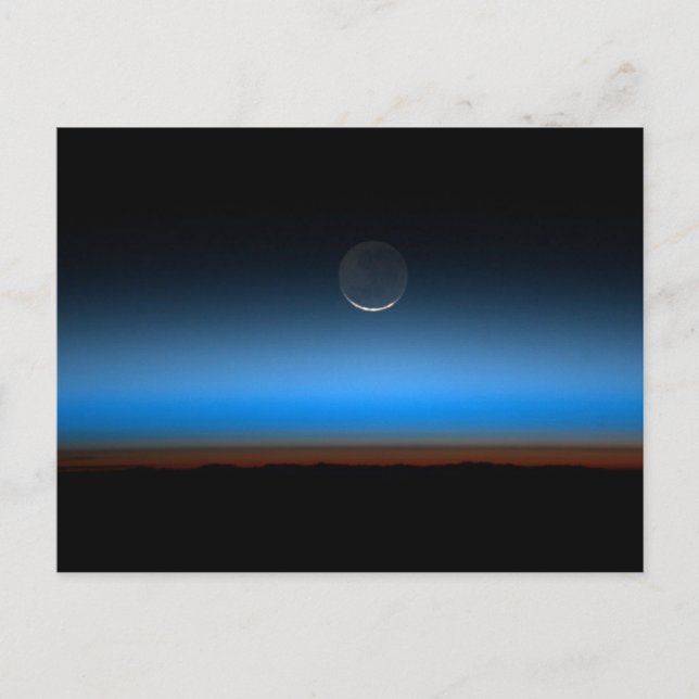 Måne från rymdvykort vykort (Framsida)