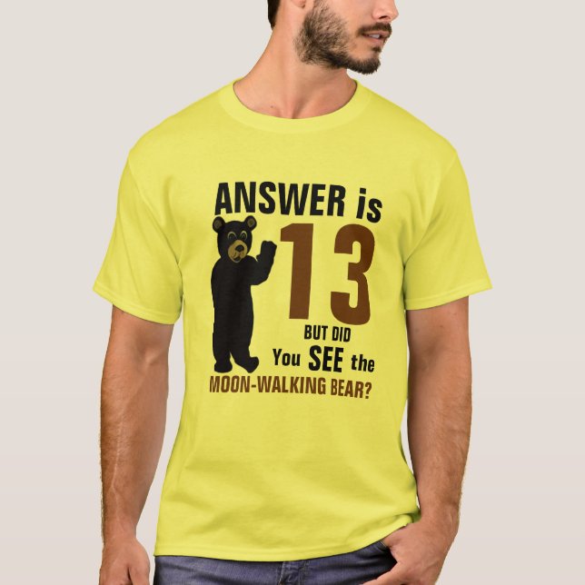 Måne-Gå björnskjortan T-shirt (Framsida)