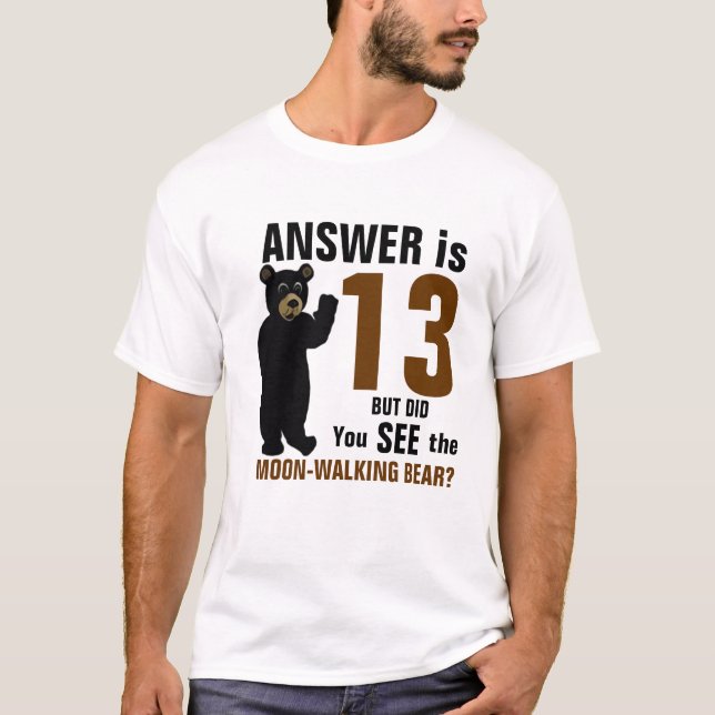 Måne-Gå björnskjortan Tee Shirt (Framsida)