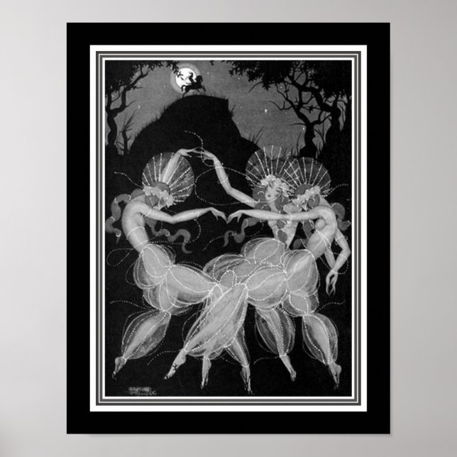 "Måne Galenhet" Art Deco Print ca. 1922 Poster (Framsidan)