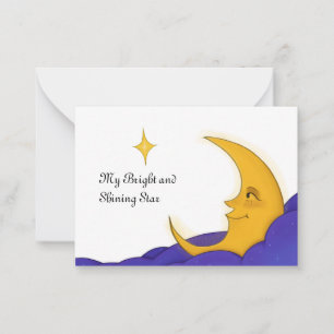 Måne Gazing i Star - Celestial Anteckningskort