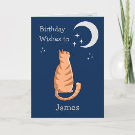 Måne Ginger Cat Card-kort Kort