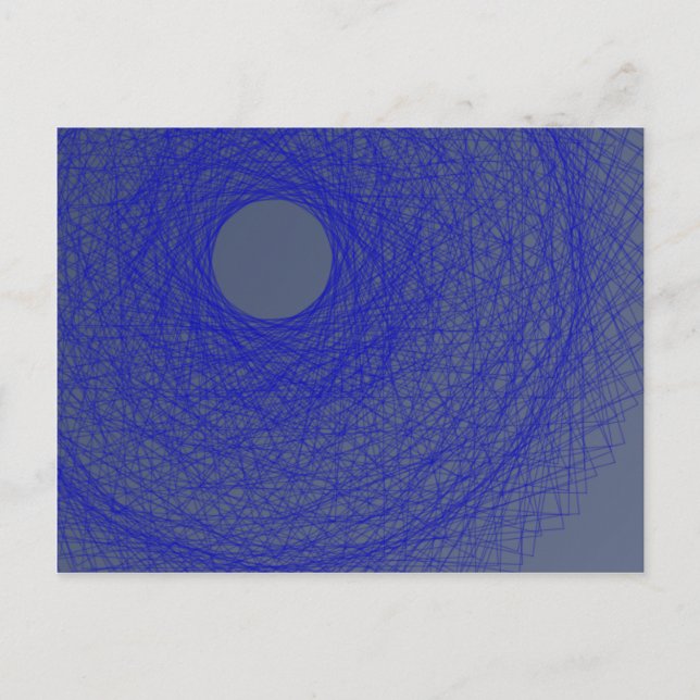 måne, glöm inte att falla ner till det blå havet vykort (Framsida)