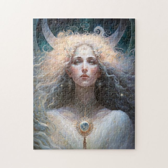 Måne Goddess Fantasy Art Pussel (Vertikal)