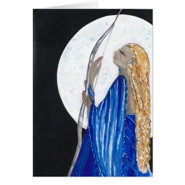 Måne Goddess Hälsningskort (Framsidan)
