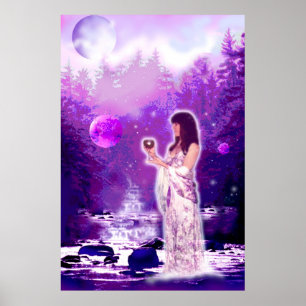 Måne Goddess Poster