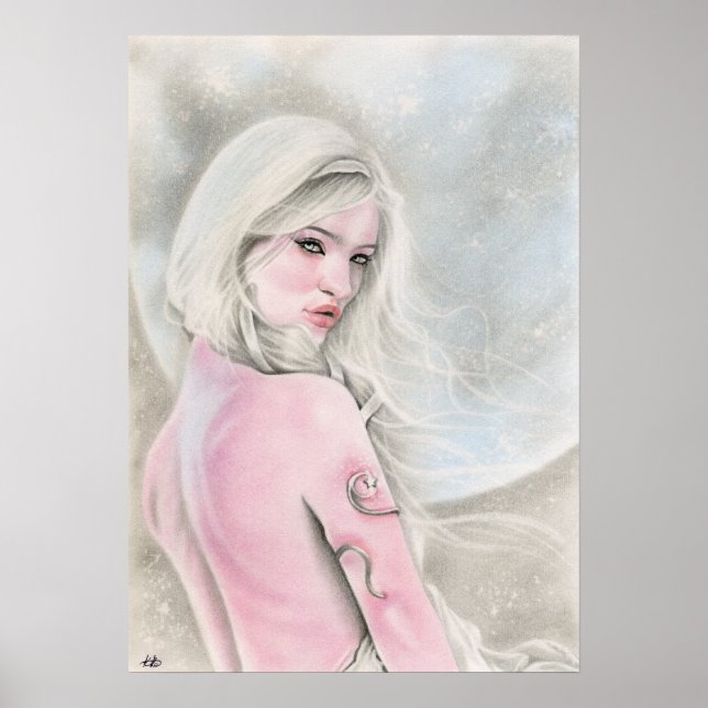 Måne Goddess Selene Poster (Framsidan)