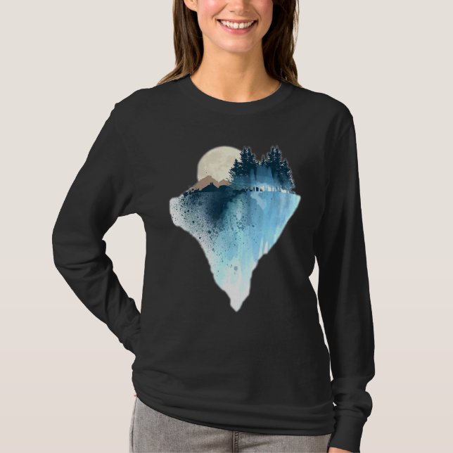 Måne Graphic Nature Måne Design Forest Måne Graphi T Shirt (Framsida)