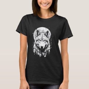 Måne Grått Howling, varg, i oordning T Shirt