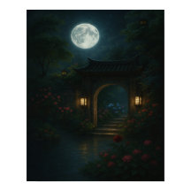 Måne Grind Garden - Mystical fantasy wall art