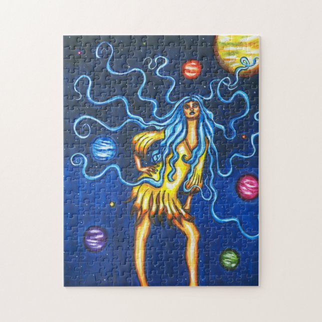 Måne guddess Celestial Fantasy Original Art Pussel (Vertikal)