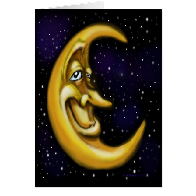 Måne Hälsningskort (Framsidan)
