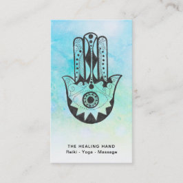 *~* Måne Hamsa Hand av Fatima Blue Yoga Visitkort
