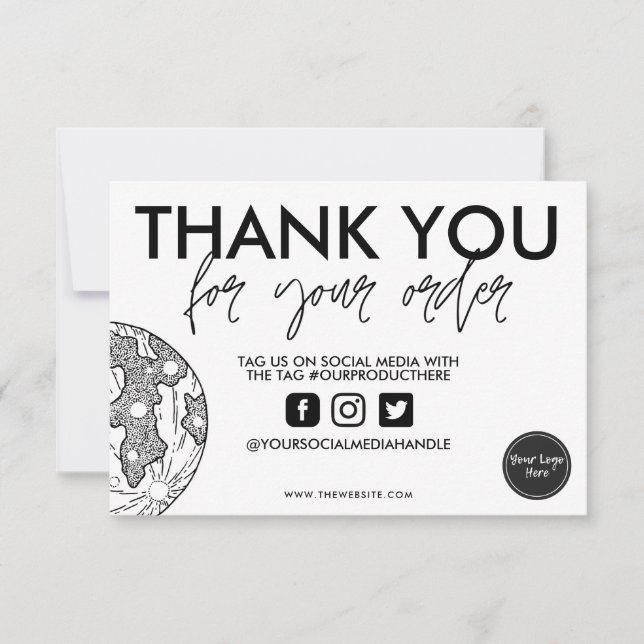 Måne Handritad Stjärnig Rymd Infoga Elegant (Framsida)