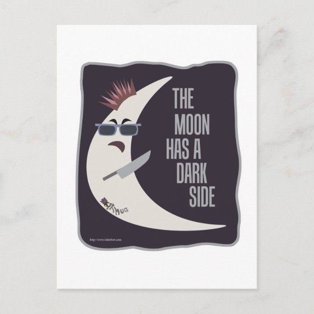 Måne har en Mörk Vykort (Framsida)