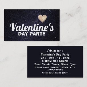 Måne Heart, Alla hjärtans dag Party Biljett Inbjud
