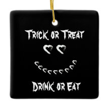 Måne Heart Halloween Bus eller godis Ornament