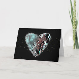 Måne Heart Sci Fi Valentine Kärlek Romantik kort