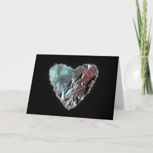 Måne Heart Sci Fi Valentine Kärlek Romantik kort