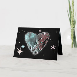 Måne Heart Sci Fi Valentine Kärlek Romantik kort