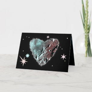 Måne Heart Sci Fi Valentine Kärlek Romantik kort