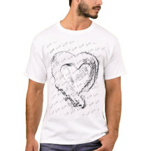 Måne Hearts Kärlek T-shirt