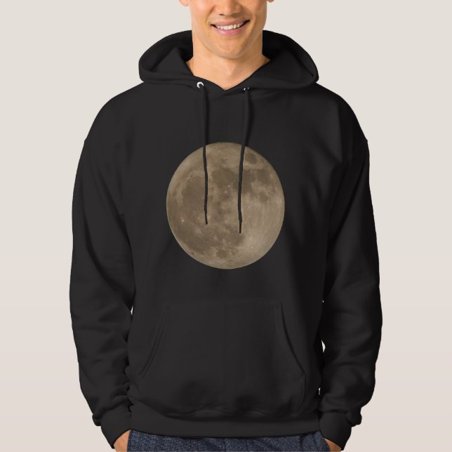 Måne Hoodie Full Moon Sweatshirt Måne Shirt (Framsida)