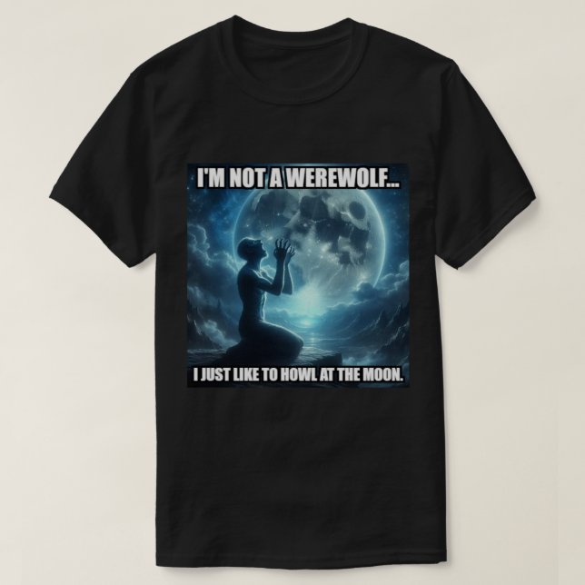 Måne-Howler T Shirt (Design framsida)