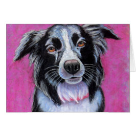Måne Hund Gräns Collie Hälsningskort