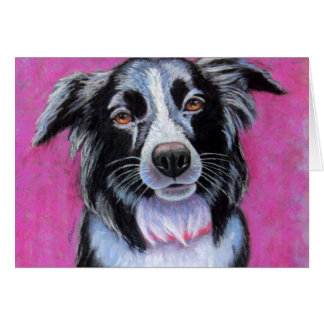 Måne Hund Gräns Collie Hälsningskort