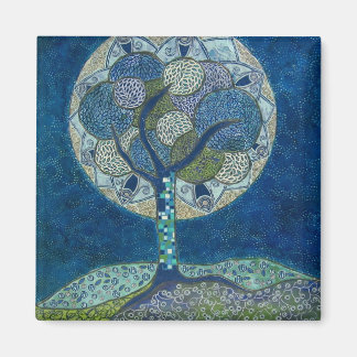 måne i blomning (målarmagnet) magnet