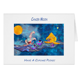 Måne i cancer hälsningskort