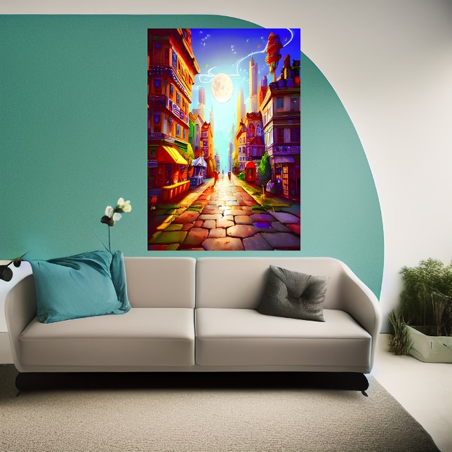 MÅNE i HIMLAR | AI Art Poster (Skapare uppladdad)