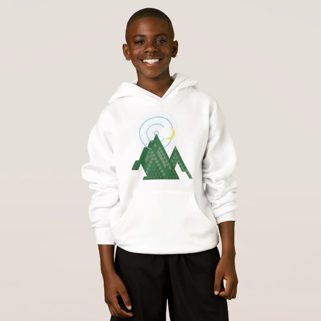 måne i himlar i bergsområdet t shirt (Hel framsida)
