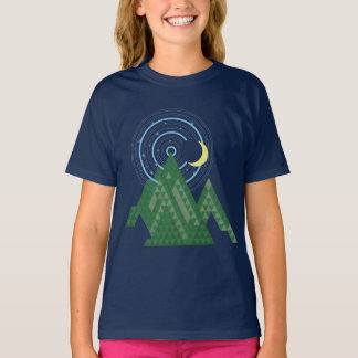 måne i himlar i bergsområdet t shirt
